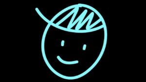 Smiling face with a cap on