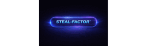 Steal-Factor™ glass pill logo by Paul Is Sales